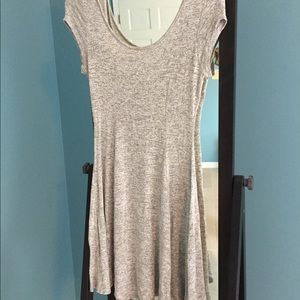 Light gray dress.